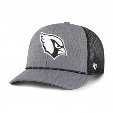 Бейсболка Arizona Cardinals 47 Heather Charcoal Carbon Rope Trucker