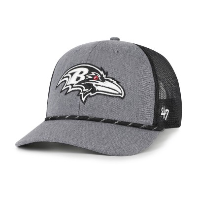 Бейсболка Baltimore Ravens 47 Heather Charcoal Carbon Rope Trucker