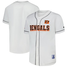 Джерси Cincinnati Bengals Starter White Relay Full-Button Baseball Джерси Cincinnati Bengals Starter White Relay Full-Button Baseball
