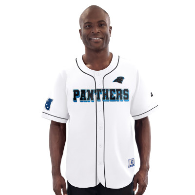 Джерси Carolina Panthers Starter White Relay Full-Button Baseball