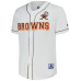 Cleveland Browns Starter White Relay Vintage Full-Button Baseball Jersey