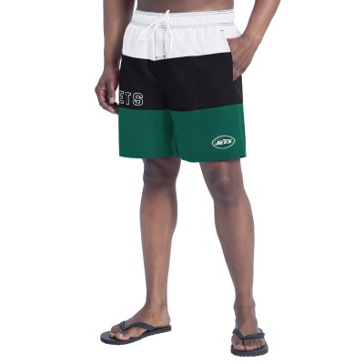 New York Jets G-III Sports by Carl Banks Green/Black Sunrise Volley Swim Shorts
