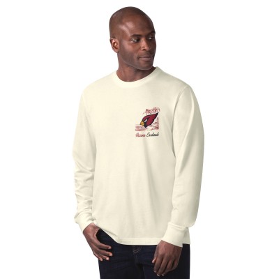Arizona Cardinals Margaritaville Cream Its Five OClock Somewhere Long Sleeve T-Shirt