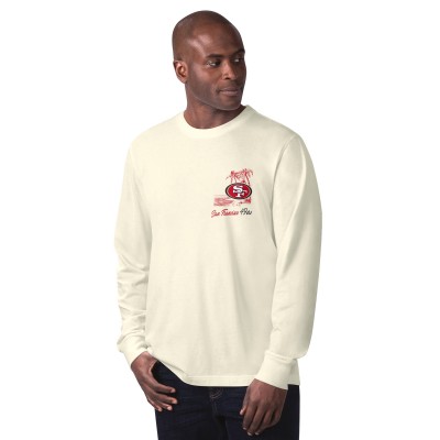 San Francisco 49ers Margaritaville Cream Its Five OClock Somewhere Long Sleeve T-Shirt