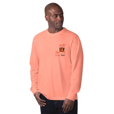 Cincinnati Bengals Margaritaville Orange Its Five OClock Somewhere Long Sleeve T-Shirt