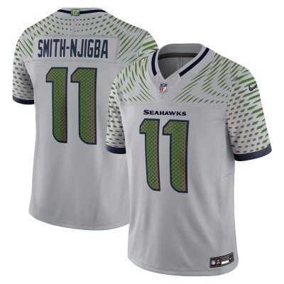 Игровая джерси Seattle Seahawks Jaxon Smith-Njigba Nike Wolf Gray 2025 Rivalries Collection Limited