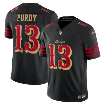 Игровая джерси San Francisco 49ers Brock Purdy Nike Black 2025 Rivalries Collection Limited