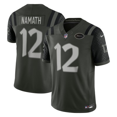 Игровая джерси New York Jets Joe Namath Nike Gotham Green 2025 Rivalries Collection Retired Player Limited