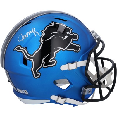 Jameson Williams Detroit Lions Autographed Fanatics Authentic Riddell 2024 Alternate Speed Replica Helmet