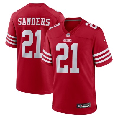 Джерси San Francisco 49ers Deion Sanders Nike Scarlet Team Retired Player Game