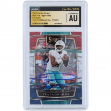 Tua Tagovailoa Miami Dolphins Autographed 2021 Panini Select Tri-Color #22 #/249 CGC Fanatics Witnessed Authenticated Card