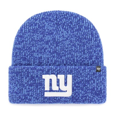 New York Giants 47 Heather Blue Brain Freeze Cuffed Knit Hat