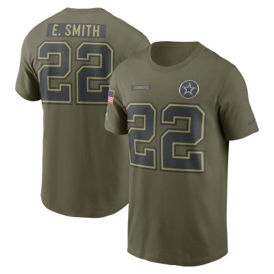 Футболка Dallas Cowboys Emmitt Smith Nike Olive 2025 Salute to Service