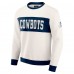 Кофта Dallas Cowboys Darius Rucker Collection by Fanatics Cream Colorblock Crewneck