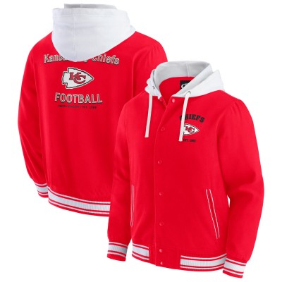 Kansas City Chiefs Darius Rucker Collection by Fanatics Red Full-Snap Hoodie Jacket
