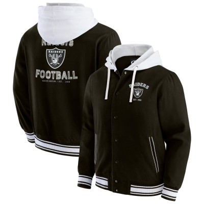 Las Vegas Raiders Darius Rucker Collection by Fanatics Black Full-Snap Hoodie Jacket