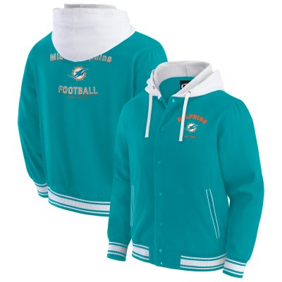 Куртка на кнопках Толстовка Miami Dolphins Darius Rucker Collection by Fanatics Aqua