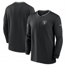 Las Vegas Raiders Nike Black Coach Half-Zip Sweatshirt