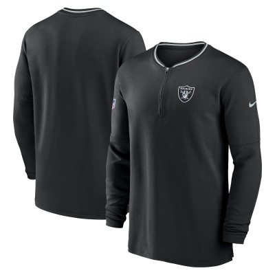 Las Vegas Raiders Nike Black Coach Half-Zip Sweatshirt