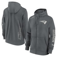 New England Patriots Nike Gray Statement Full-Zip Hoodie