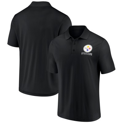 Pittsburgh Steelers Fanatics Black Lockup Polo