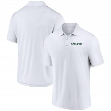 New York Jets Fanatics White Lockup Polo New York Jets Fanatics White Lockup Polo
