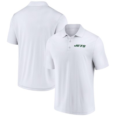 New York Jets Fanatics White Lockup Polo