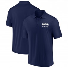 Seattle Seahawks Fanatics College Navy Lockup Polo