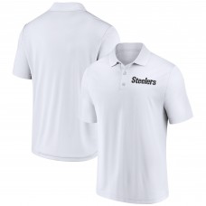 Pittsburgh Steelers Fanatics White Lockup Polo