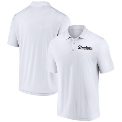 Pittsburgh Steelers Fanatics White Lockup Polo