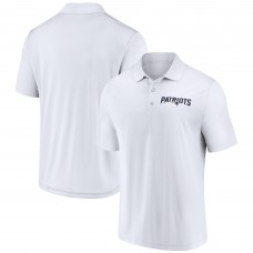 New England Patriots Fanatics White Lockup Polo