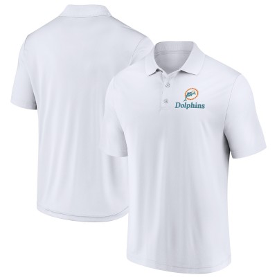 Miami Dolphins Fanatics White Vintage Polo