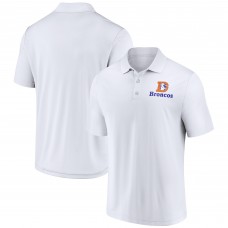 Denver Broncos Fanatics White Vintage Polo