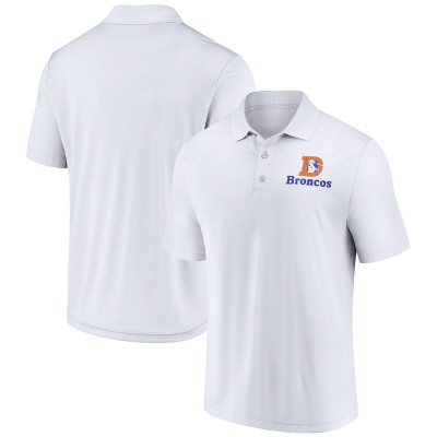 Denver Broncos Fanatics White Vintage Polo