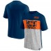 Футболка Chicago Bears Fanatics Navy Color Block Big Lap Tri-Blend