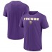 Minnesota Vikings Fanatics Purple Jump The Gun Iconic Slub Elevated T-Shirt