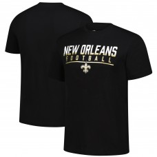 Футболка New Orleans Saints Fanatics Black Blocked