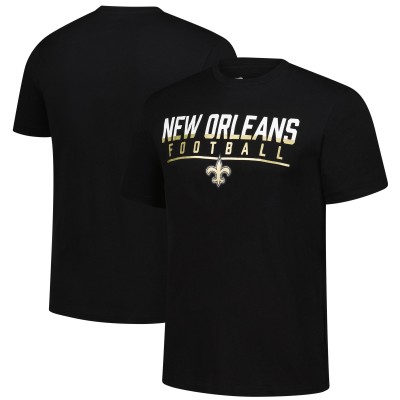 Футболка New Orleans Saints Fanatics Black Blocked