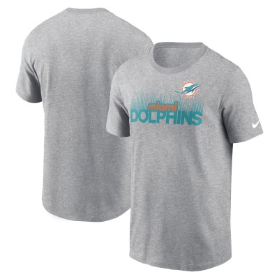 Miami Dolphins Nike Heather Gray Local Essential T-Shirt