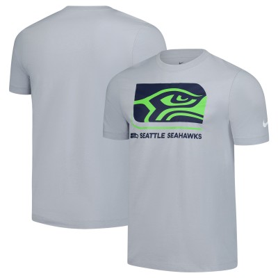 Seattle Seahawks Nike Gray Lockup Essential T-Shirt