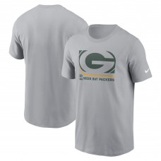 Футболка Green Bay Packers Nike Gray Lockup Essential