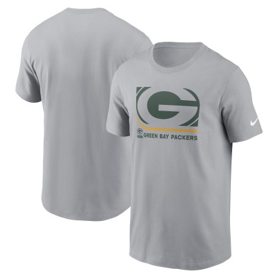 Футболка Green Bay Packers Nike Gray Lockup Essential