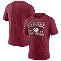 Arizona Cardinals Fanatics Heather Cardinal Extreme Tackle Tri-Blend T-Shirt