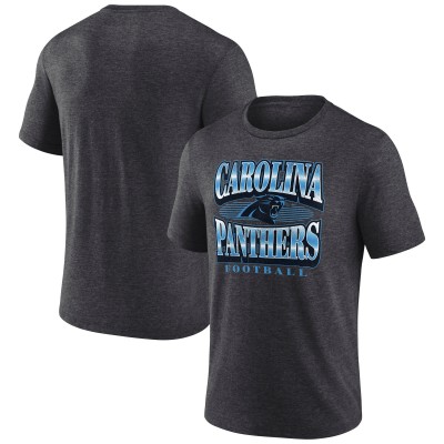 Футболка Carolina Panthers Fanatics Heather Charcoal Extreme Tackle Tri-Blend