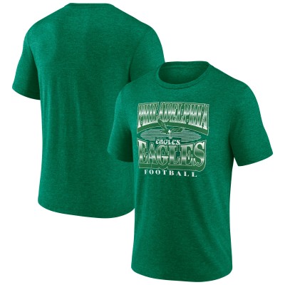 Футболка Philadelphia Eagles Fanatics Extreme Tackle Tri-Blend - Heather Kelly Green