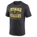 Pittsburgh Steelers Fanatics Heather Charcoal Extreme Tackle Tri-Blend T-Shirt