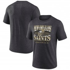 Футболка New Orleans Saints Fanatics Heather Charcoal Extreme Tackle Tri-Blend