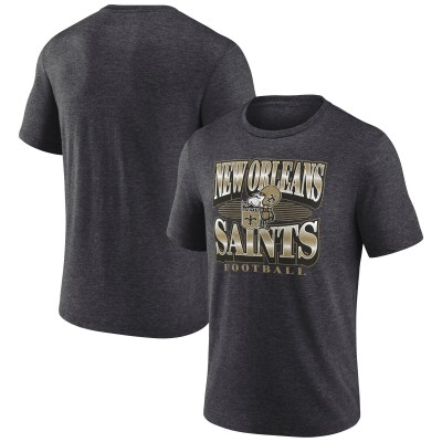 Футболка New Orleans Saints Fanatics Heather Charcoal Extreme Tackle Tri-Blend