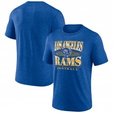 Los Angeles Rams Fanatics Extreme Tackle Tri-Blend T-Shirt - Heather Royal Los Angeles Rams Fanatics Extreme Tackle Tri-Blend T-Shirt - Heather Royal