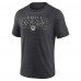 Las Vegas Raiders Fanatics Heather Charcoal Vintage Logo Tri-Blend T-Shirt